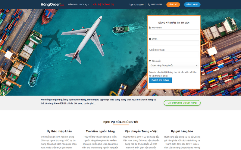 Mẫu thiết kế website vận chuyển Logistic